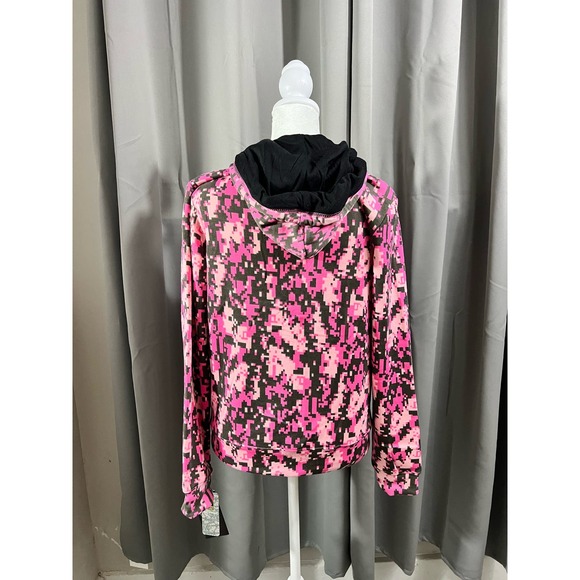 US Army Blaze Pink Camo Jersey Hoodies Zip Hooded Jacket S-XL - Picture 3 of 10